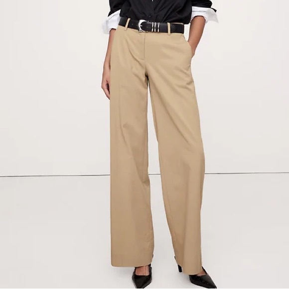 Cream Tan Women's Wide-Leg Pants - Picture 1 of 7
